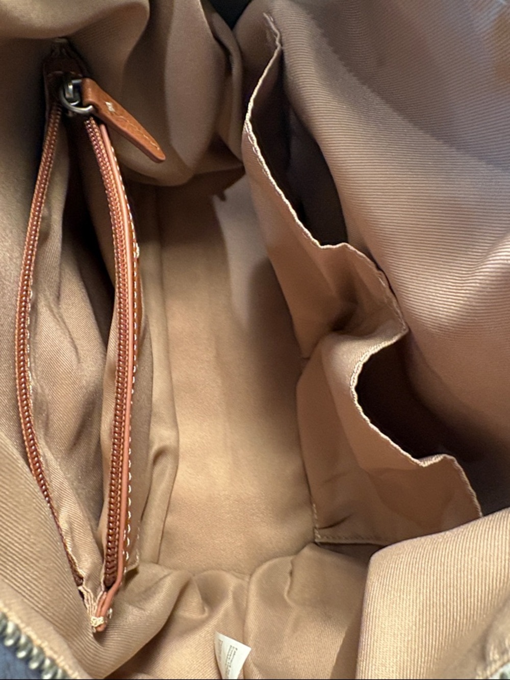 The Sak Los Feliz Hobo Cream Leather with Brown Shoulder Strap - Picture 10 of 16